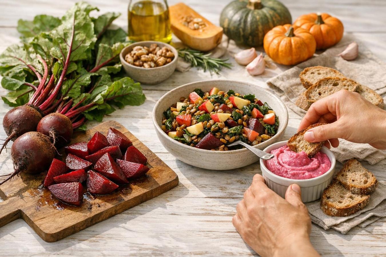 Barbabietole fresche o precotte: tre modi per portarle nei pasti d&rsquo;autunno