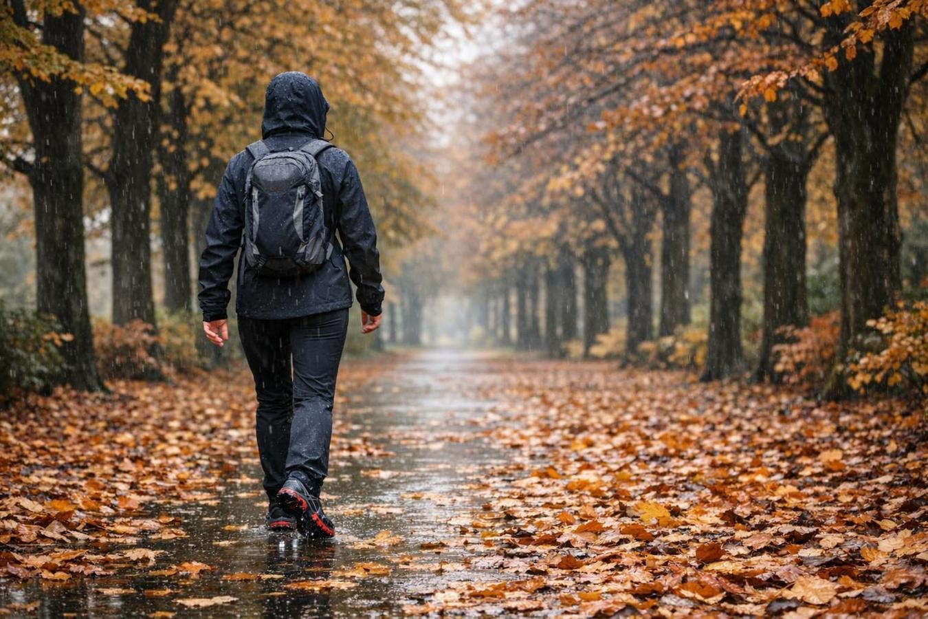 Camminare tra foglie e pioggia in autunno: sicurezza e benefici della camminata stagionale