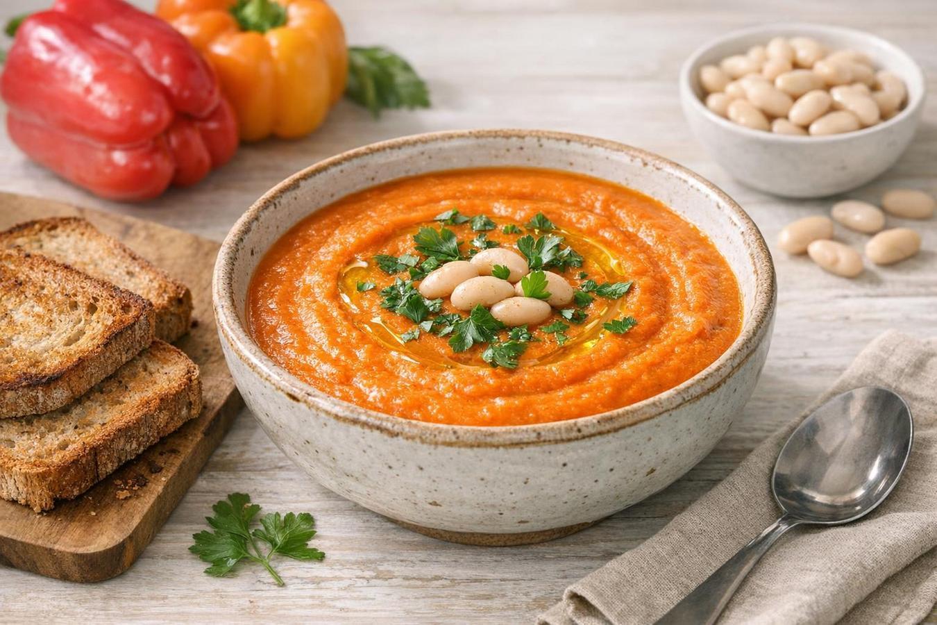 Crema di peperoni e cannellini: una base versatile per tre pasti di settembre