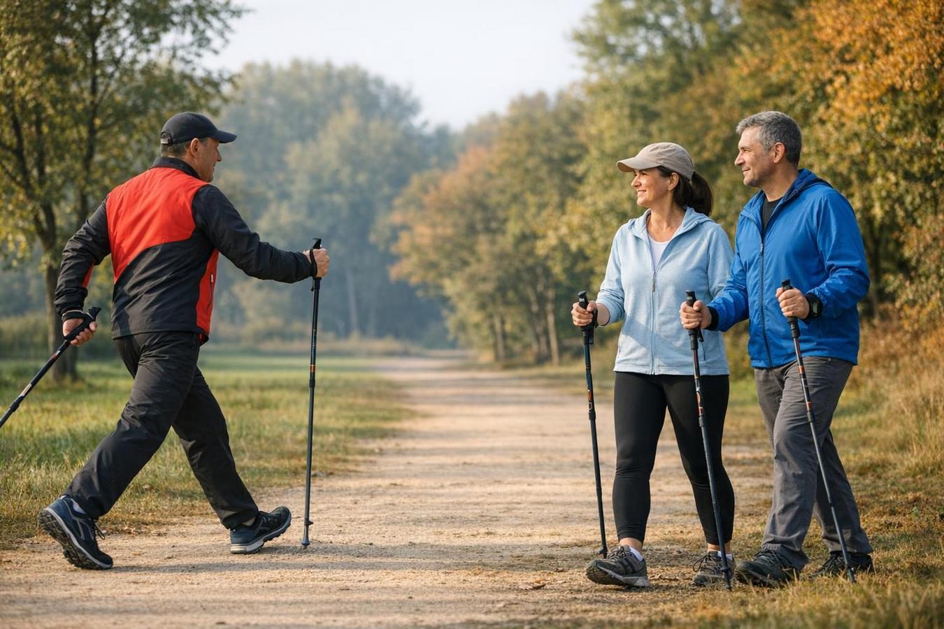 Prima uscita di Nordic walking: tecnica e progressione per iniziare in autunno