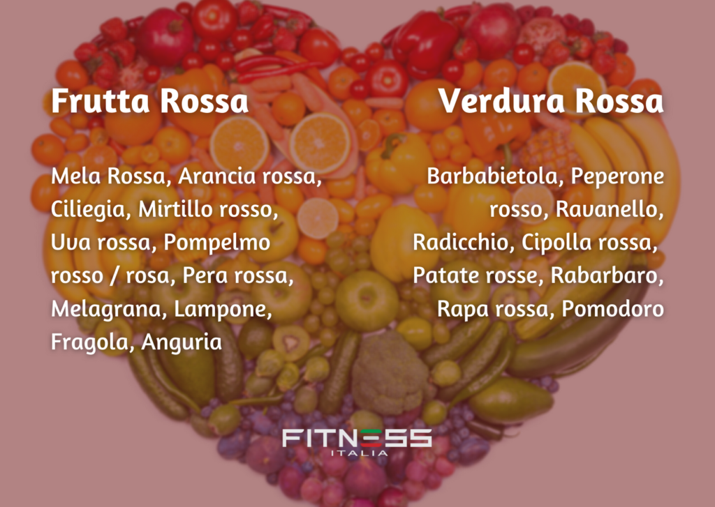 Frutta e verdura rosse