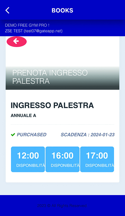 Prenotazione da App mobile