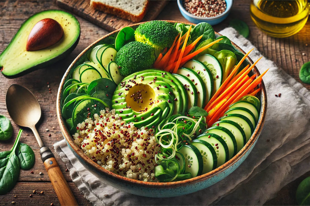 Buddha Bowl con Quinoa, Avocado e Verdure al Vapore