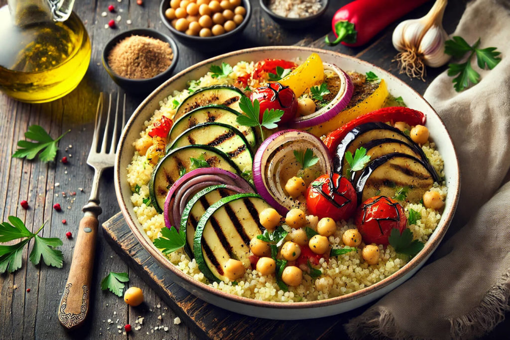 Insalata di Couscous con Verdure Grigliate e Ceci: Ricetta