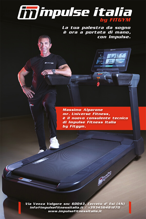 Massimo Alparone sulla macchina 
AC 4050 Tapis Roulant