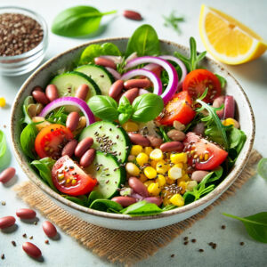 Ricetta veloce: insalata di fagioli e verdure