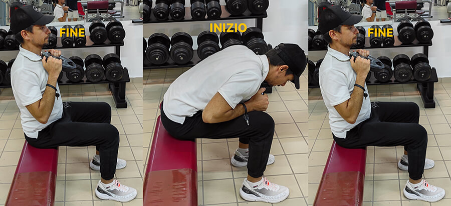 Hyperextension da seduto, esecuzione