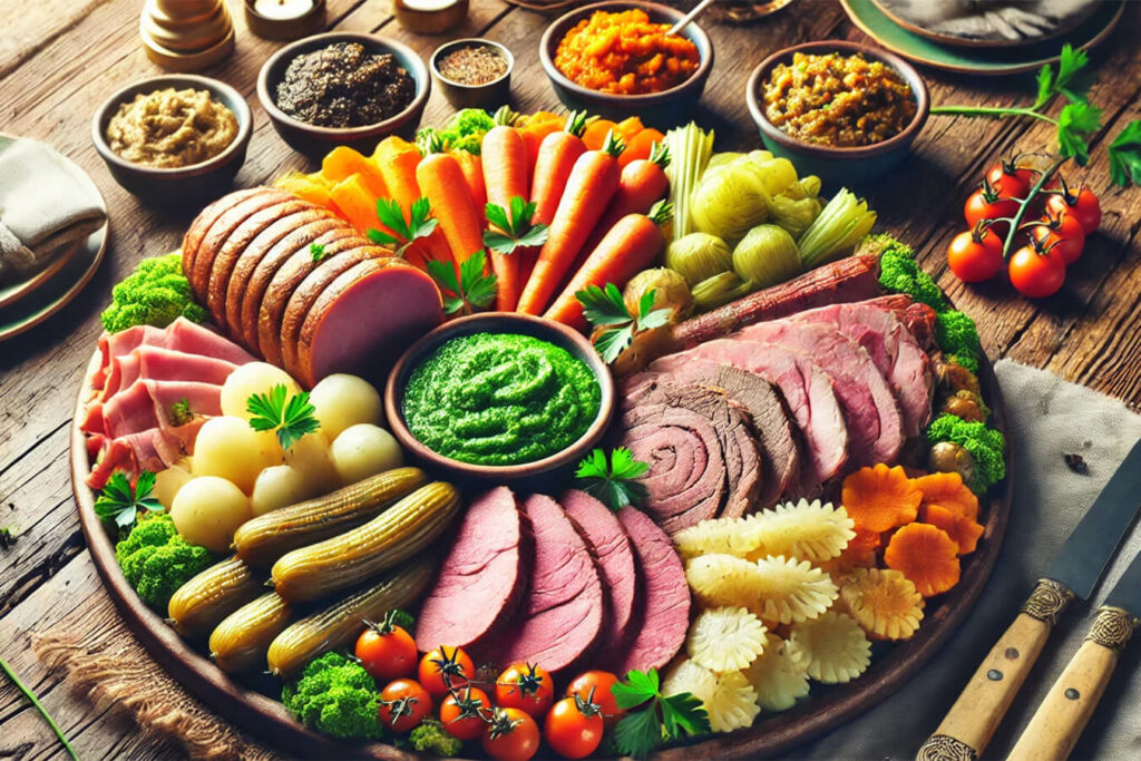 Bollito misto con salse: ricetta completa per quattro persone