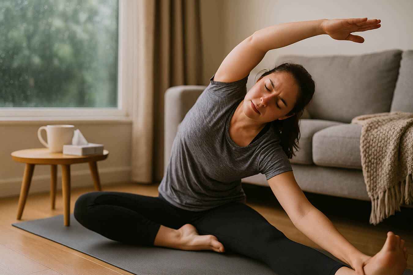 Allenarsi con il raffreddore: regola del collo in su