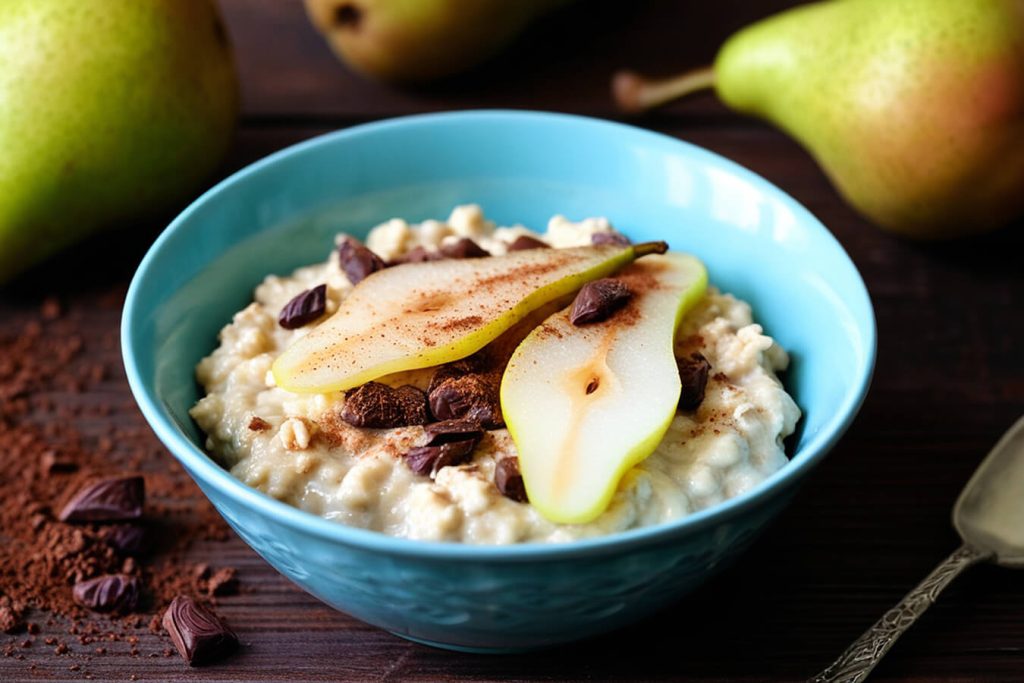 Porridge pere e cacao