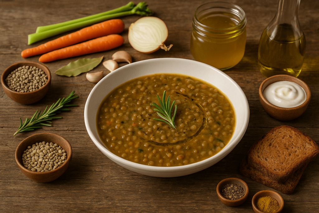 Zuppa di lenticchie al rosmarino
