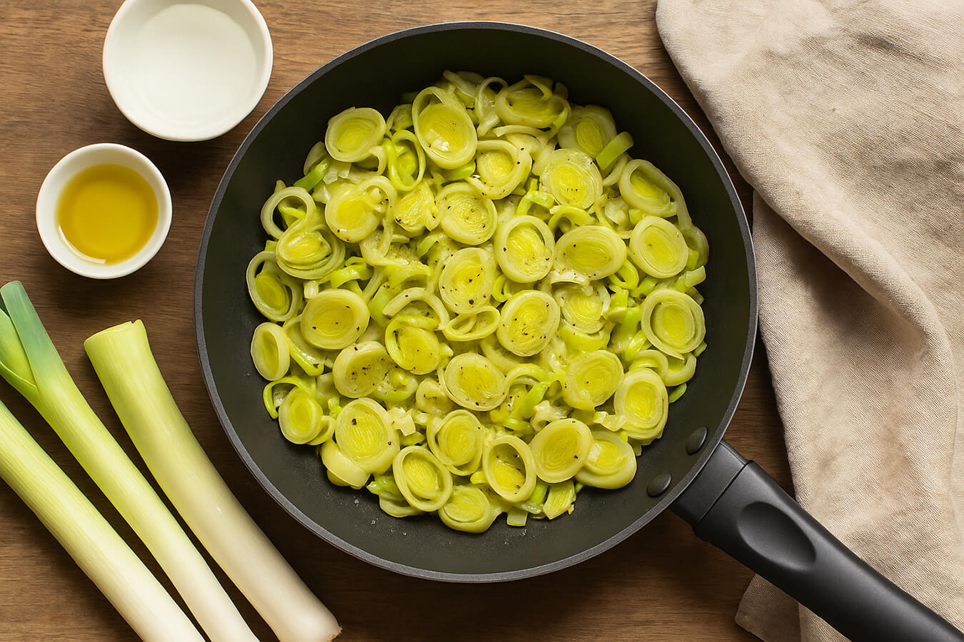 Porri in padella leggeri: ricetta e benefici