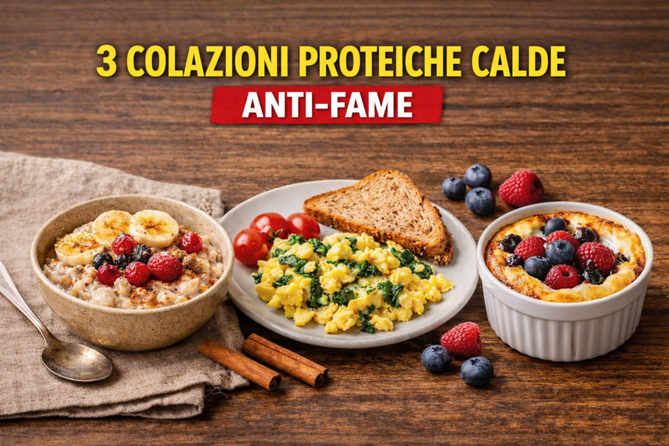 Colazione proteica calda: 3 ricette rapide