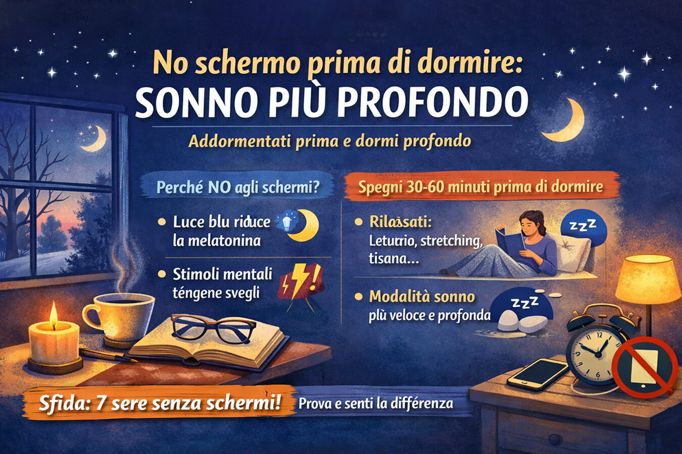 Stop smartphone la sera: dormi meglio subito