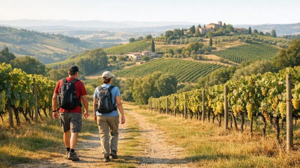 Camminare tra vigne e colline a settembre: prepararsi a salite, discese e caldo residuo
