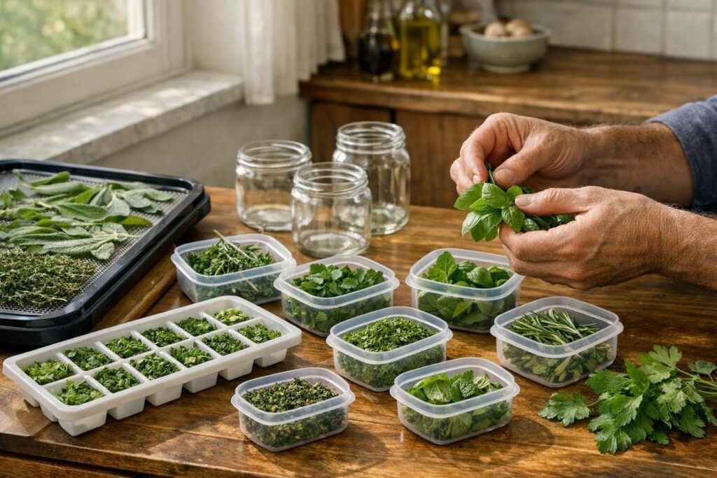 Erbe aromatiche di fine estate: conservarle senza improvvisare sottoli