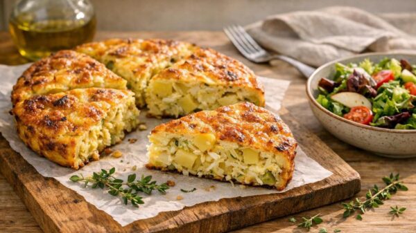Frittata al forno con cavolo cappuccio e patate per le prime sere d'autunno