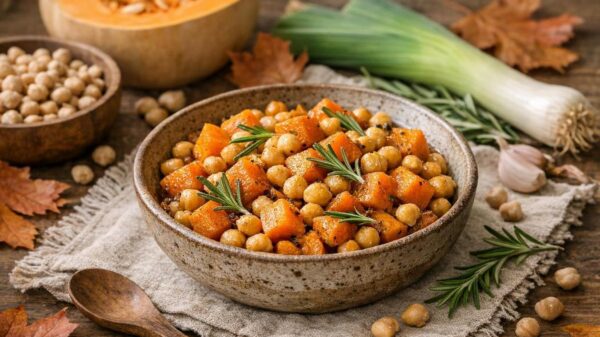 Pranzo completo con zucca e ceci: una ricetta autunnale semplice e nutriente