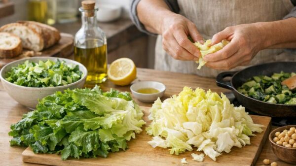 Scarola d’autunno: come gestire il cespo tra insalate e cotture veloci